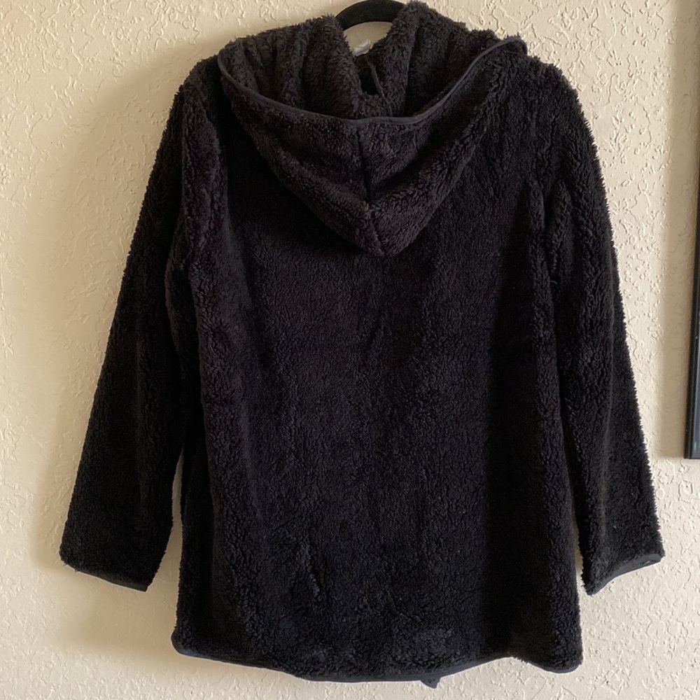 Teddy Plush Black Cardigan - Picture 2 of 2